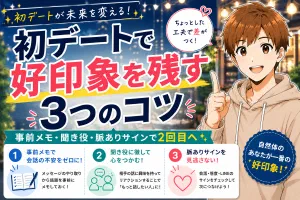 マッチングアプリの初デートで好印象を残す3つのコツ【会話・立ち回り・脈ありサイン】