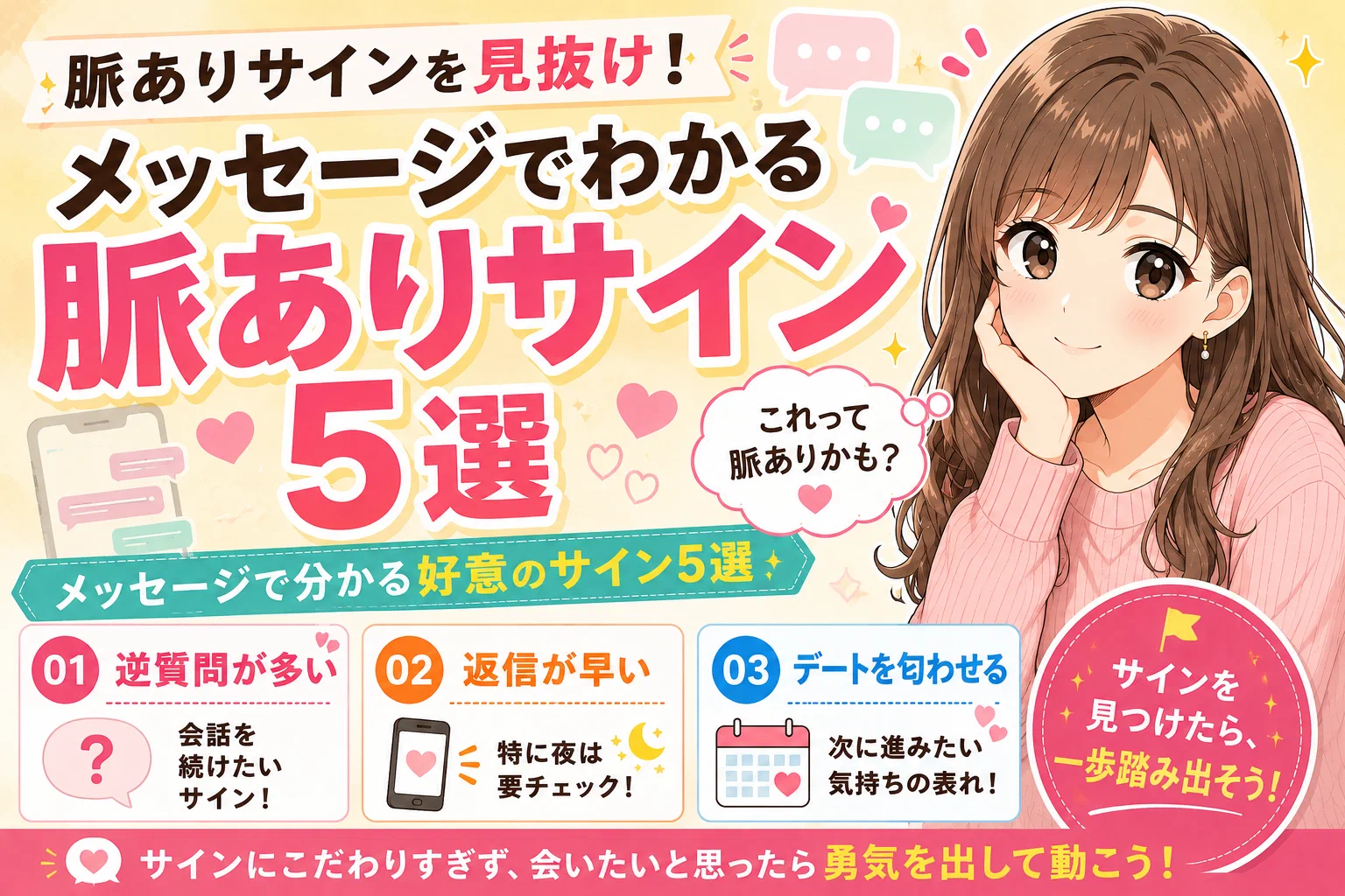 マッチングアプリで脈ありサインを見抜く方法【メッセージ編】