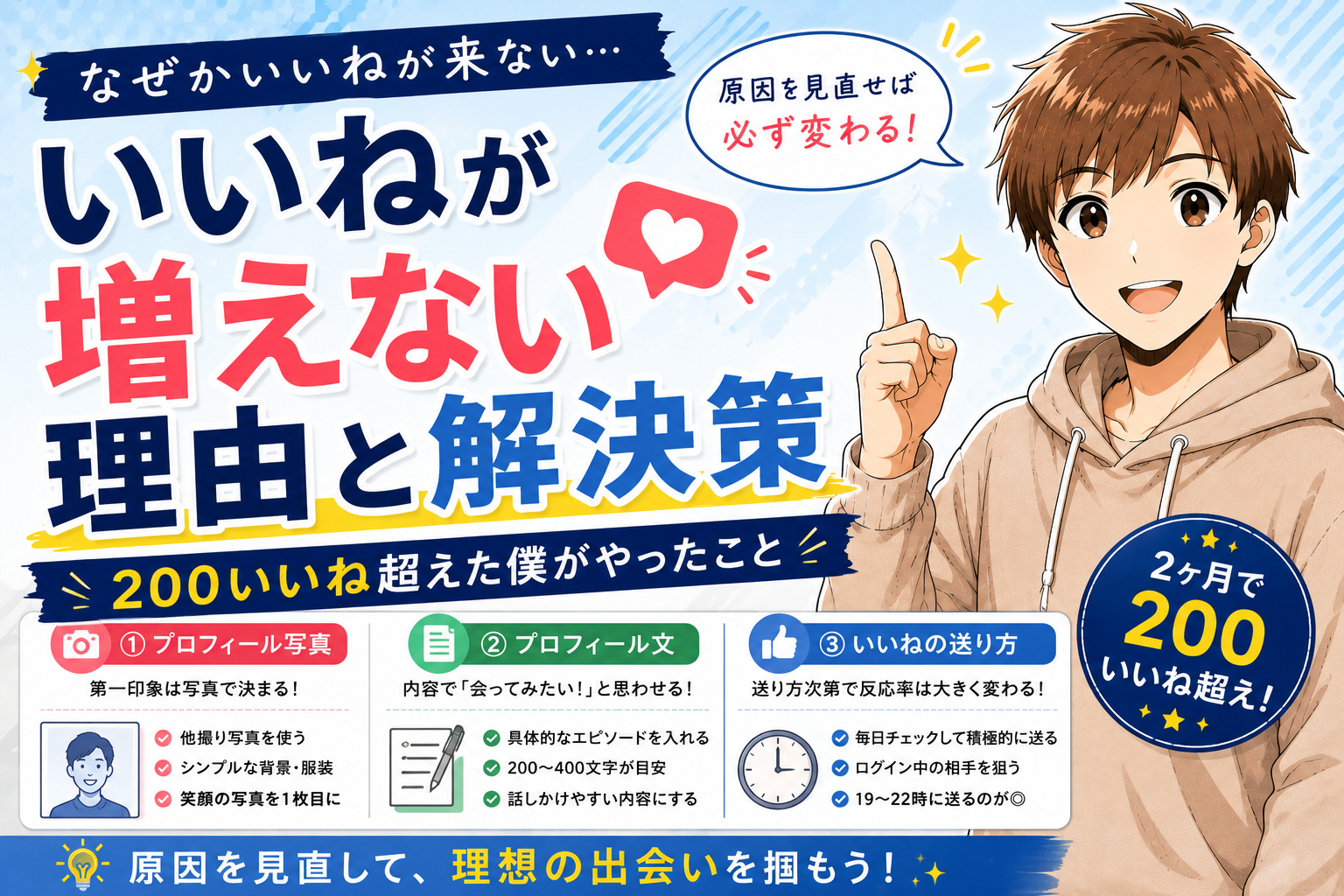 Omiaiでいいねが増えない理由と解決策【200いいね超えた僕がやったこと】